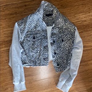 Xs/s grey leopard jacket